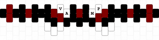 vampire fangs - peyote - brown,white,vampire,fangs,black,red
