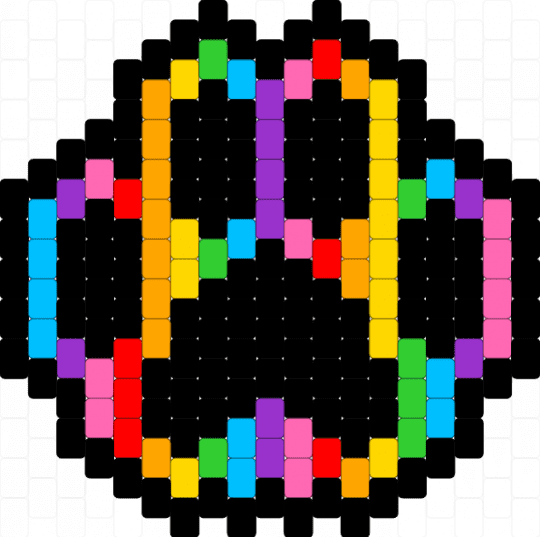 Rainbow paw - black,purple,orange,colorful