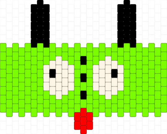 3D Gir - green,gir,invader zim