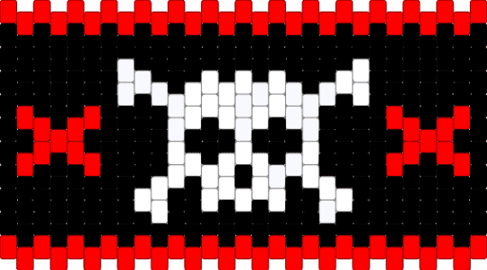 Skull (Medium) - white,red