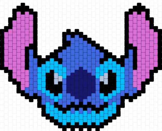 Stitch - pink,blue,light blue