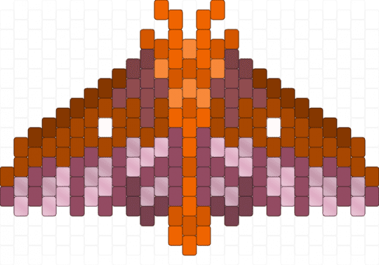 Pink Striped Oakworm Moth - pink,red
