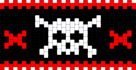 Skull (Large) - white,red
