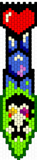 Spamton/pipis tie - green,red,blue