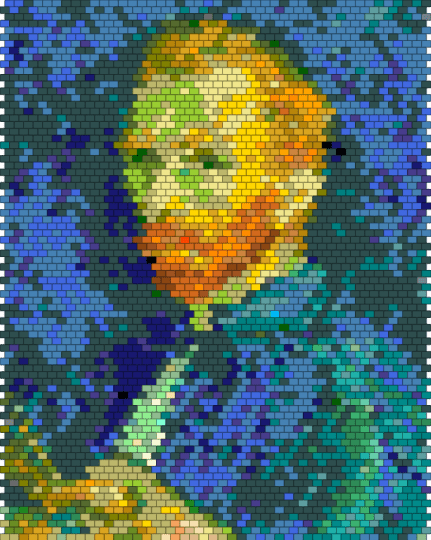 Vincent van gogh painting Kandi!!! :P - blue,gray,teal