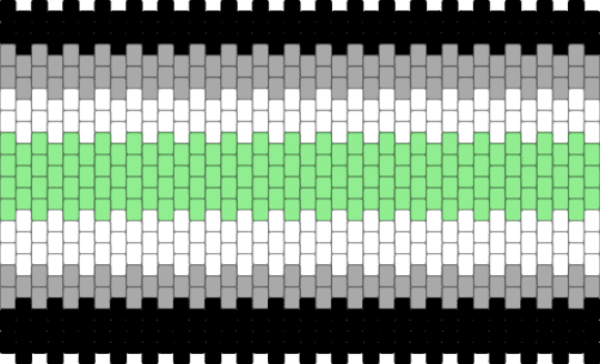 Agender pride peyote/multistitch - beige,teal