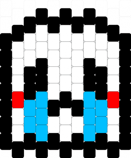 crying ghost charm! - white,light blue