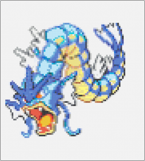 MY BOY GYARADOS!!!!! - white,light blue,blue,purple,yellow,colorful