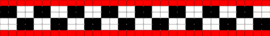 fnaf wall ladder stitch - red,white