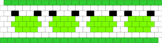 frog cuff - green,white,frog