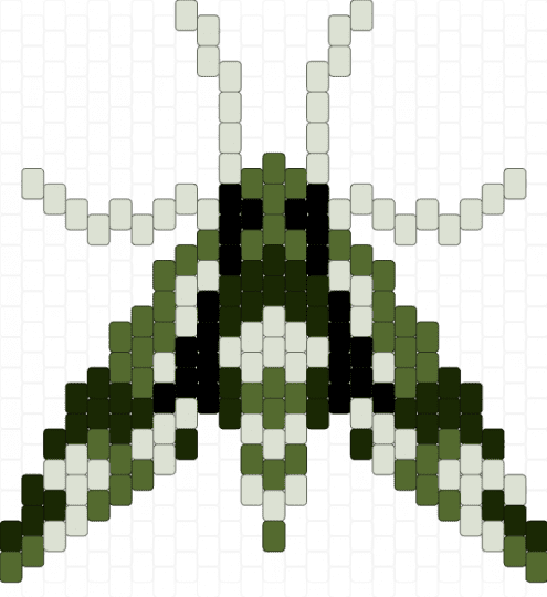 pandorus sphinx moth - gold,white