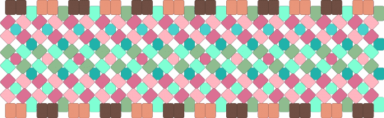 rose garden x cuff:))) - pink,teal