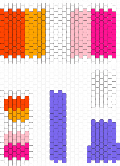 Panels for lesbian kandi glock - pink,blue