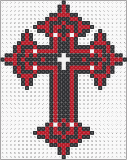 Gothic cross recolor - red