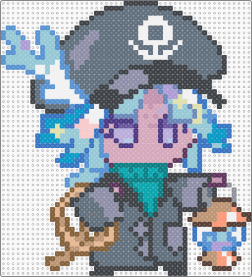 Star Coral Cookie (DONT REPOST) - blue, gray, light blue, pink