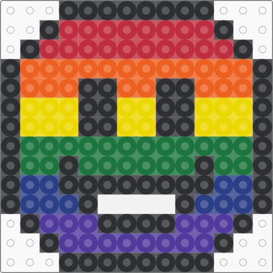 Pride Flag Smile Emoji (small) - emoji, flag, gay, green, lgbt, orange, pride, red, smile, yellow