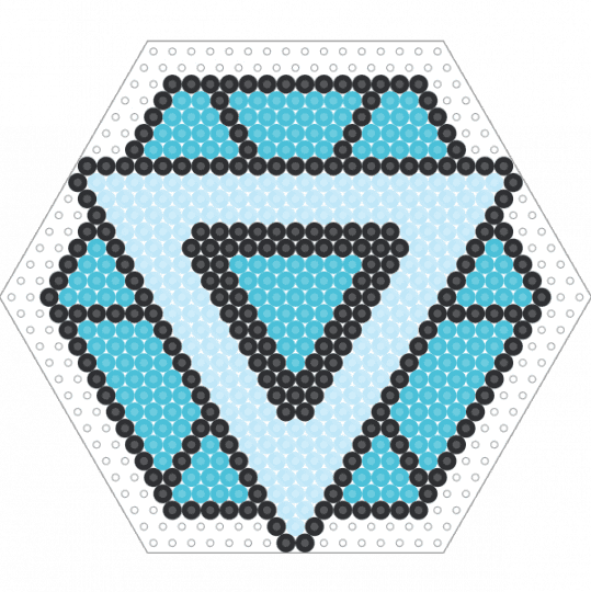Arc Reactor Hexagon Version 2 - black,light blue