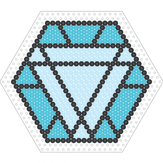 Arc Reactor Hexagon - black,light blue