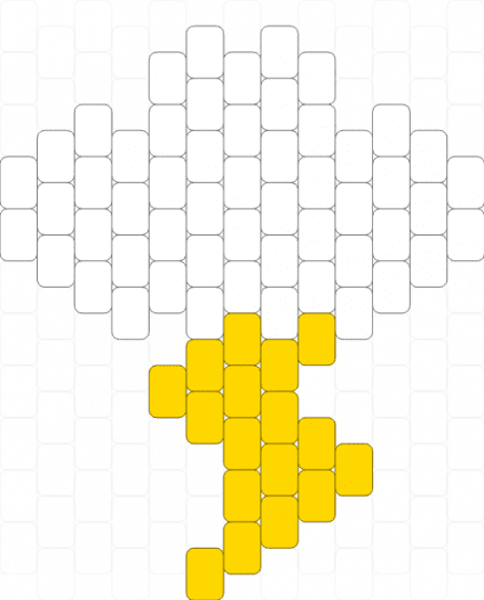 Cloud with Lightning Charm - white