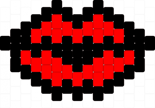 Lips prototype - red,black