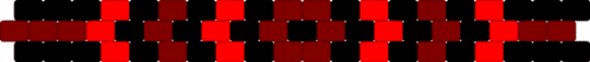 C Middle Flower 20×3 Horizontal - red,brown