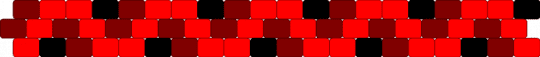Horizontal 20x3 Red wiggles - brown,red
