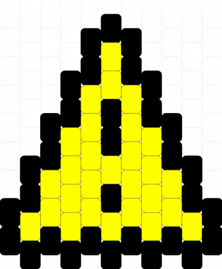 Caution Charm - black,yellow