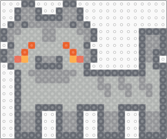 Graypaw / Graystripe - Warrior Cats - Bead Pattern - gray,beige,warrior cats,warriors,cat,perler