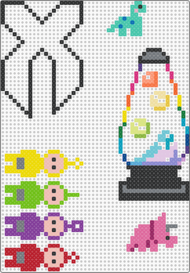 rave - pink,beige,green,colorful