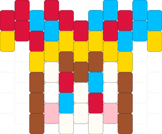 Pomni - red,light blue,tadc,kandi,theamazingdigitalcircus