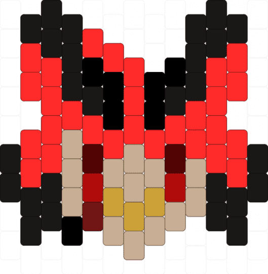 Little Alastor Flat Charm - beige,red,hazbin hotel