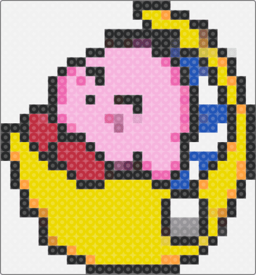 Sleeping Kirby - white,yellow,pink