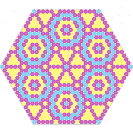 Mandala - mandala,geometric,hexagon,colorful,pastel,light blue,yellow,pink