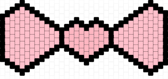 Heart bow - pink,black,bow,heart,hair,cute,hair clip