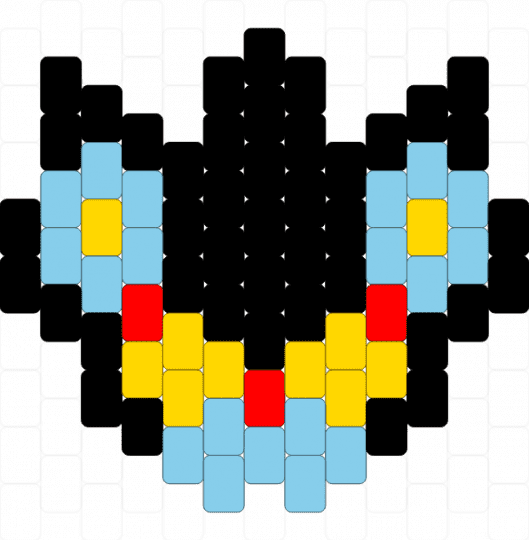 luxray - black, light blue