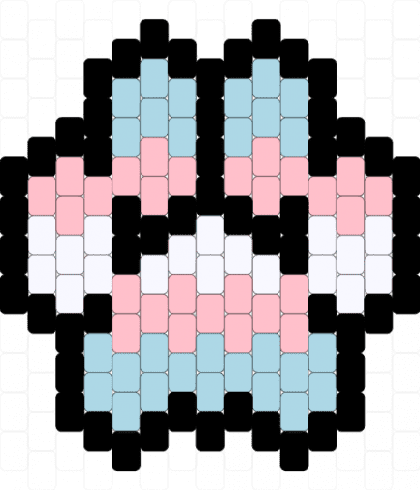 trans paw charm :3 - light blue,pink