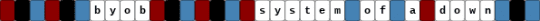 system of a down song b.y.o.b. single - red,blue,song,system of a down,braceletkandi,rock