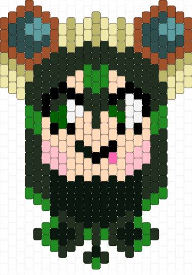 Tsuyu!! - black,green,beige,red