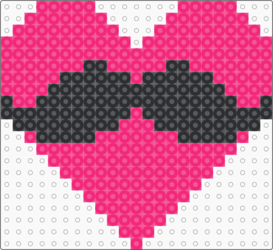 Moustache Heart !! - pink,black,scene,scenecore,emo,scene kid,heart,moustache,love,mustache