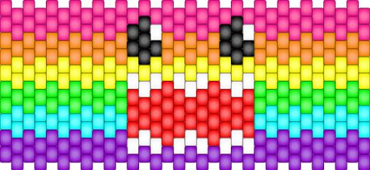 Rainbow Glow in the Dark Domo Cuff - pink,orange,yellow,purple,domo,rainbow,glow in the dark,scene,scenemo,emo,scenecore,cuff