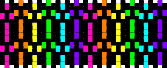 Random Colorful Scene Cuff !1!1!1!1!!1!!! - black, colorful, emo, green, multistitch, neon, orange, rainbow, scene, scene kid, scenecore, yellow