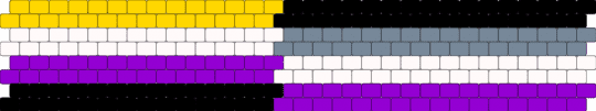 Nonbinary and Asexual cuff - purple,peyote,cuff,asexual,nonbinary,flags,pride