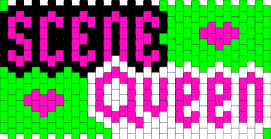 Scene Queen Cuff !!!!1!1!1!1!1! xD - 2000s, colorful, emo, green, myspace, neon, pink, scene, scene kid, scenecore