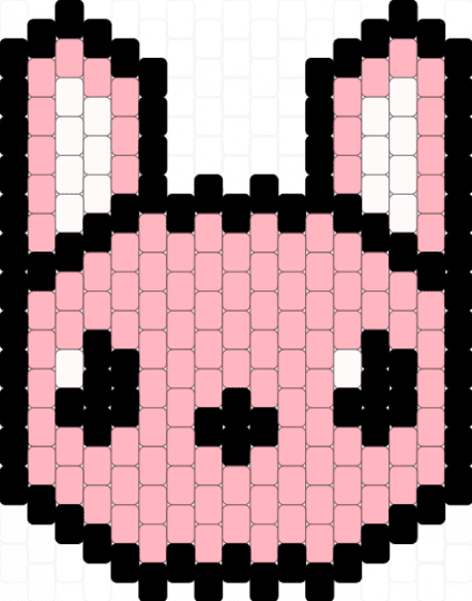 Pizookie the Bunny !! - pink,pizookie,pizookie the bunny,bunny,persona,charm,peyote stitch,rabbit