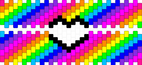 Rainbow Hollow Heart Cuff !!!!1111!!!! x3 - pink,purple,rainbow,neon,colorful,scene,scenecore,scene kid,emo,love