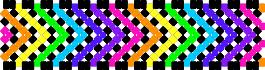 Rainbow Chevron X Base Cuff !! - black, chevrons, colorful, cotdchevrons, emo, neon, purple, scene, scene kid, scenecore