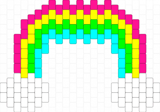 Rainbow :3 - yellow,pink,rainbow,charm,peyote