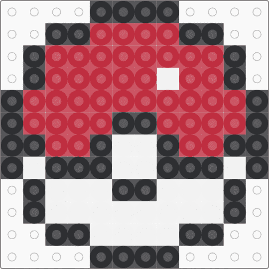 Pokéball - white,red,pokemon,pokeball,nintendo,video games,video game,black