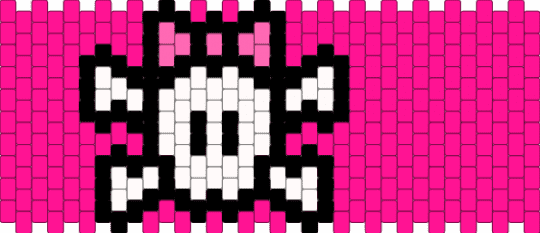 Girly Skull Cuff !1!1!1!1!1!1!! - pink,girly,spooky,skull,scene,scenecore,emo,scene kid