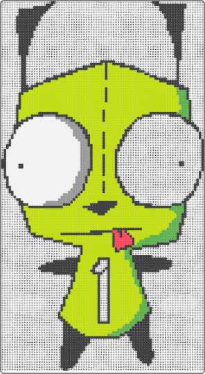 BIG GIR WIP - cartoons, emo, gir, green, invader zim, scene, scene kid, scenecore